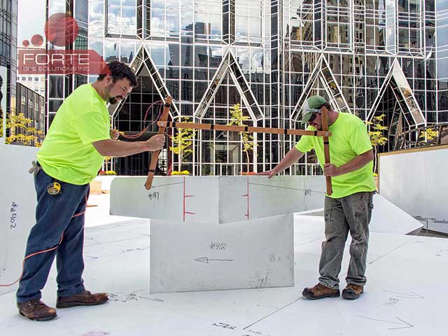 Fortefy Geofoam EPS Blocks chosen for PPG Place Ice Rink in Pittsburgh PA - Easily modified on site